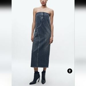 Zara Denim Pencil Dress